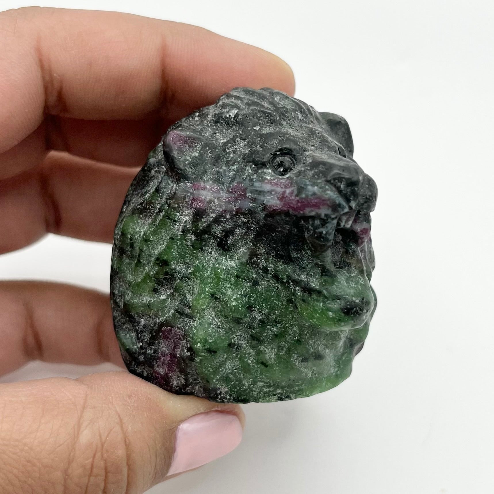 1.75 Inch Ruby In Zoisite Lion Head A48