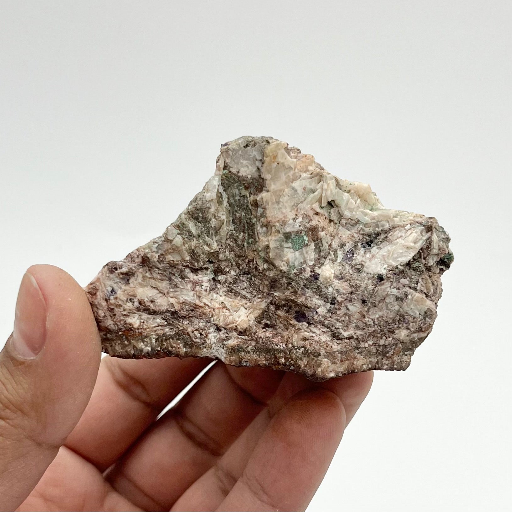 3 Inch Barite/Fluorite/Malachite Specimen L68