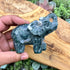 4 Inch Moss Agate Elephant A134