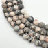 10mm Frosted Pink Zebra Jasper Bead Strand