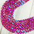 10mm Dark Pink Mermaid Glass Bead Strand X14