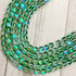 10mm Green Mermaid Glass Bead Strand T14