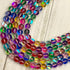 8mm Rainbow Mermaid Glass Bead Strand T12