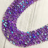 6mm Dark Purple Mermaid Glass Bead Strand D10