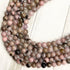 8mm Mocha Rhodonite Bead Strand