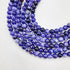 8mm Dyed Purple Crackle Agate Bead Strand P16