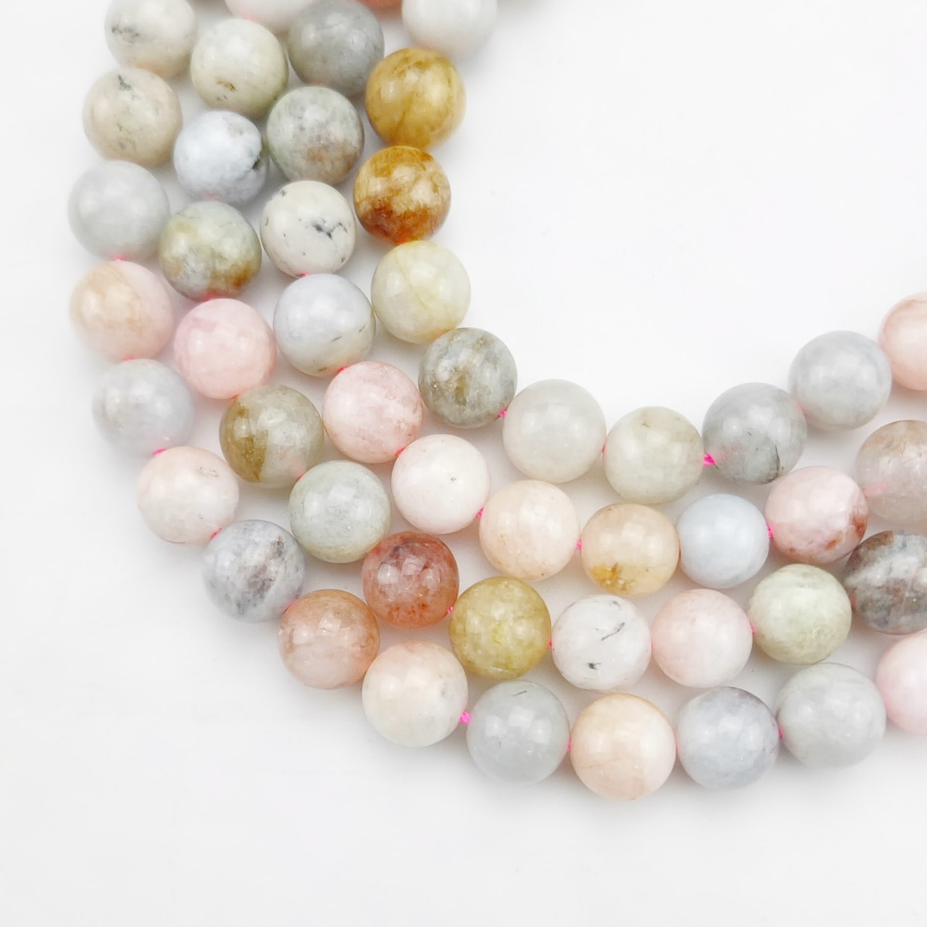 10mm Morganite Bead Half Strand B20
